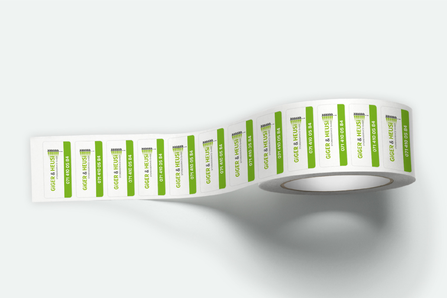 Giger_&_Heusi_Storenservice_GmbH_Etiketten_auf_Kern