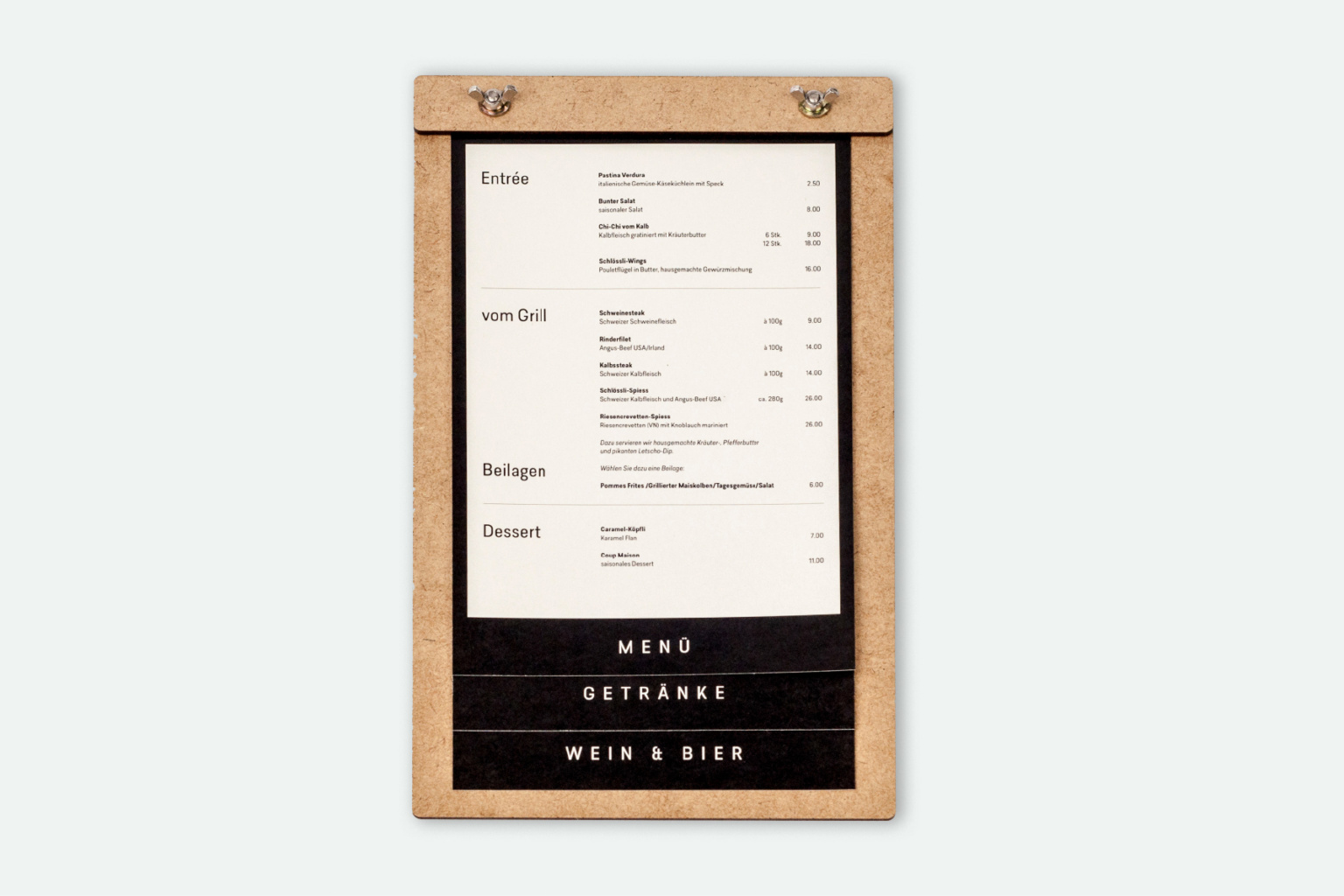 Steakhouse_Schloessli_Holzgravur_Speisekarte_Sonderanfertigung