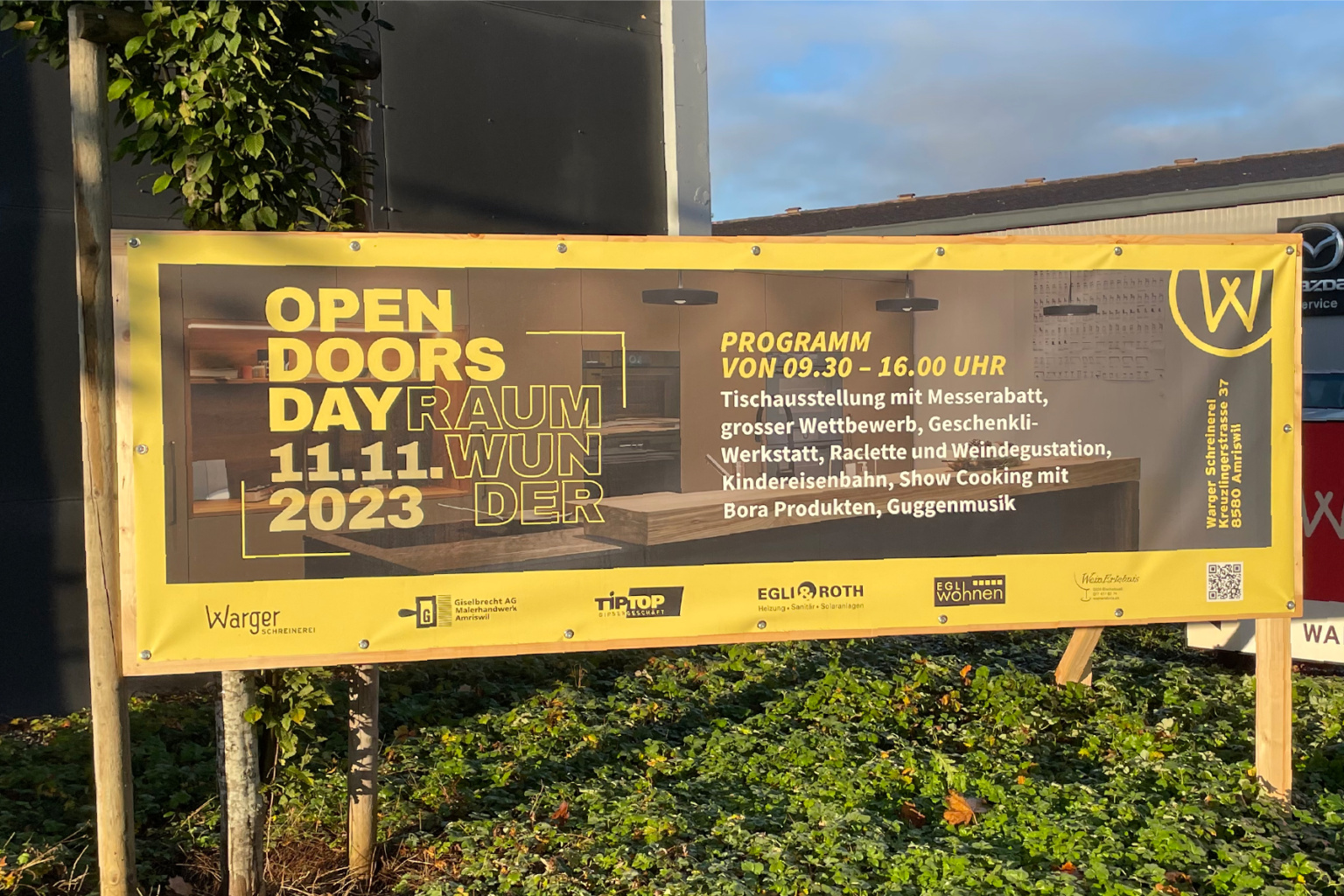 Warger_Schreinerei_AG_Ausstellung_Blache_Banner